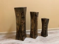 Вази от естествено дърво, обработени с масло и лак. Предназначени за искуствени, снимка 1
