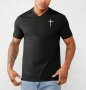 Мъжка тениска с кръст М размер , снимка 1 - Тениски - 41904218