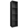 vidaXL Библиотека/ТВ шкаф, черна, 36x30x143 см, ПДЧ(SKU:800145