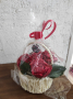 Кшничка с 5 рози, снимка 1 - Изкуствени цветя - 44585131