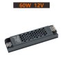 Захранване за LED лента 12VDC, 60W, 5А, Метален тънък корпус + други, снимка 2