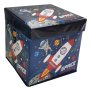 Кутия за съхранение, Детска табуретка, Space, От плат, 30x30x30 см