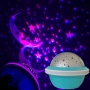 Цветна LED нощна лампа НЛО проектор със звездно небе, звезди и луна за детската стая и спокоен сън, снимка 4