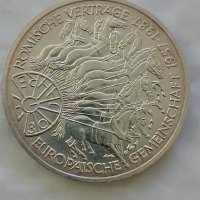 10 дойче марки 1987 сребро , снимка 1 - Нумизматика и бонистика - 38997074