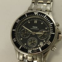 Мъжки Стоманен Часовник TCM Chronograph Quartz, снимка 3 - Мъжки - 40639900