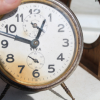 Настолен немски часовник будилник, снимка 10 - Антикварни и старинни предмети - 44515766
