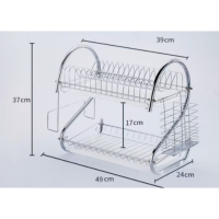 Луксозен S-образен сушилник за домакински съдове, с два реда., снимка 2 - Аксесоари за кухня - 44796359