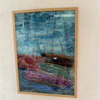 Авторска картина “Лодки”, снимка 2 - Картини - 40863351