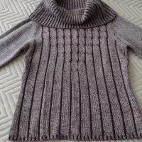 Мек пухкав и плътен пуловер с шал яка., снимка 4 - Блузи с дълъг ръкав и пуловери - 42089812