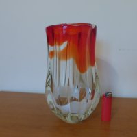 Стъклена ваза Мурано, снимка 1 - Вази - 42093573