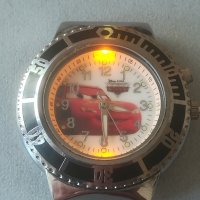 Детски часовник Disney - PIXAR - Cars. Vintage watch. Ретро модел. Просветка. Японски механизъм , снимка 4 - Детски - 42269708