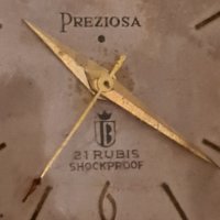 Ретро часовник PREZIOSA 21rubis, снимка 3 - Антикварни и старинни предмети - 44381157