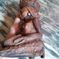 Продавам стара африканска дървена статуетка, снимка 5 - Антикварни и старинни предмети - 41346766