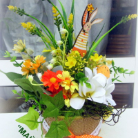 Великденска украса в керамична чаша, снимка 3 - Декорация за дома - 36129048