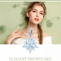 Талисман за гривна Пандора сребро Elegant Snowflake модел 003