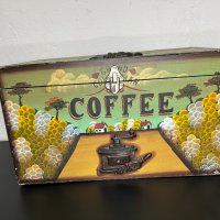 Голяма декоративна кутия за кафе. №5061, снимка 2 - Антикварни и старинни предмети - 44245155