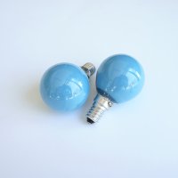 Лампа сфера мини синя с цокъл E14 220V 25W, снимка 1 - Крушки - 42618151