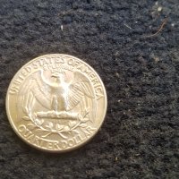 Сребърна монета долар 1/4 1964г, снимка 2 - Нумизматика и бонистика - 39887710