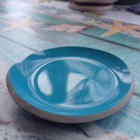 оригинална керамична чинийка с неправилна форма, закупена от изложение в Париж., снимка 3 - Декорация за дома - 40524969
