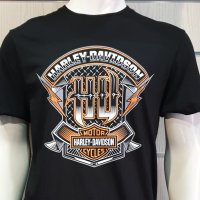 Нова мъжка тениска с дигитален печат HARLEY DAVIDSON, мотори в черен цвят, снимка 6 - Тениски - 38996321