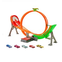  Детска писта, Hot Wheels, 5 колички за игра, снимка 1 - Коли, камиони, мотори, писти - 44386313