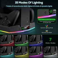Нова Охлаждаща стойка за Xbox Series S със зарядна станция и RGB светлина, снимка 6 - Аксесоари - 42258586