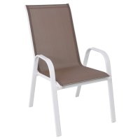 Стол градински RIO кафяв със сребристи крака, снимка 1 - Столове - 44295057