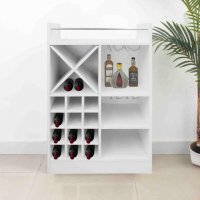 Шкаф/етажерка за вино в бял цвят, снимка 1 - Шкафове - 39660914