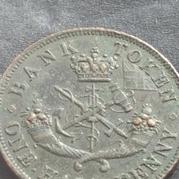 Рядка монета половин пени 1850г. Горна Канада уникат за КОЛЕКЦИОНЕРИ 30404, снимка 8 - Нумизматика и бонистика - 42686038