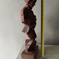 стара дървена статуетка, снимка 3 - Статуетки - 42166039