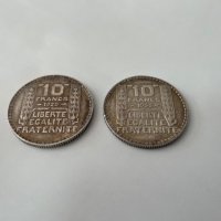Сребърни монети Франция 10 франка, 1933 и 1929, снимка 2 - Нумизматика и бонистика - 41791581