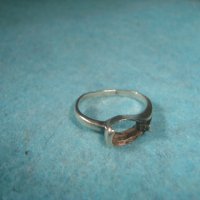 Стар сребърен пръстен сребро 925 Англия ръчна изработка с гнездо за вграждане на скъпоц. камък 25996, снимка 4 - Антикварни и старинни предмети - 35746628