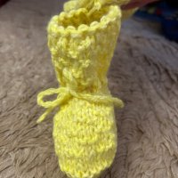 Бебешки плетени чорапки , снимка 2 - Бебешки чорапи - 39363679