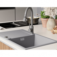 Кухненска Мивка от гранит модел Сан Франциско Smart 780 x 500 mm - сива, снимка 6 - Други - 36517910