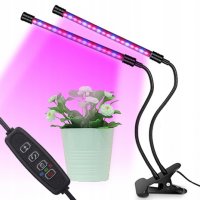 UV лампа за отглеждане на растения с 2 гъвкави крака – 20W, снимка 1 - Стайни растения - 39054112