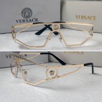 Versace 2023 дамски мъжки слънчеви очила маска черни кафяви прочрачни, снимка 4 - Слънчеви и диоптрични очила - 39842328