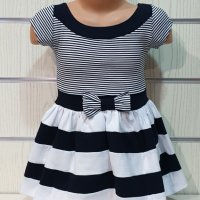 Нова детска моряшка рокличка с панделка от 1 годинка до 6 години, снимка 1 - Детски рокли и поли - 29040382