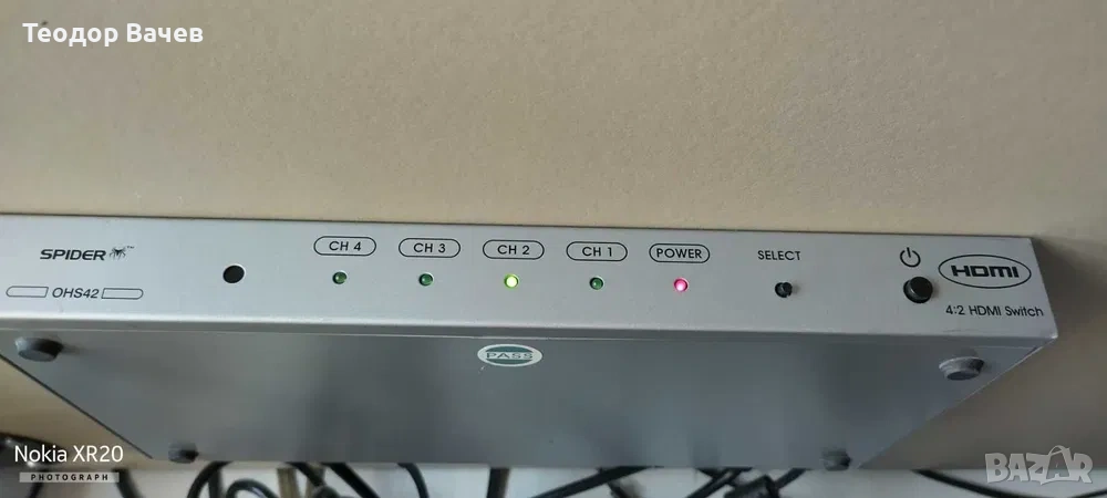 Професионален HDMI 4 входа към 2 изхода SWITCH, снимка 1