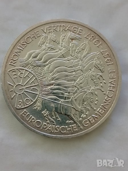10 дойче марки 1987 сребро , снимка 1