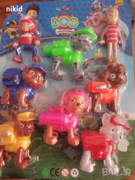 6 кучета 2 човечета Пес Патрул Paw Pes Patrol Райдър пластмасови играчки фигурки, снимка 1
