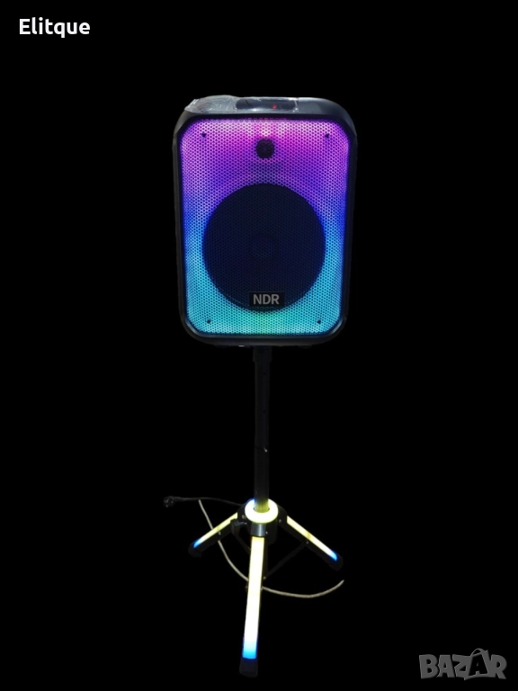 Bluetooh Karaoke Speaker NDR 102B - Красив LED високоговорител със 7 режима; 2 години гаранция, снимка 1
