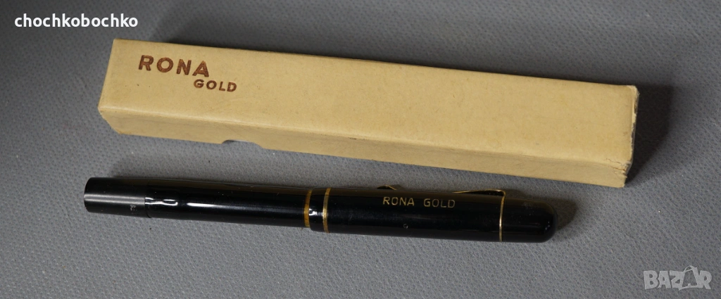 RONA GOLD СТАРА НЕМСКА ПИСАЛКА С ЗЛАТЕН ПИСЕЦ С КУТИЯ, снимка 1