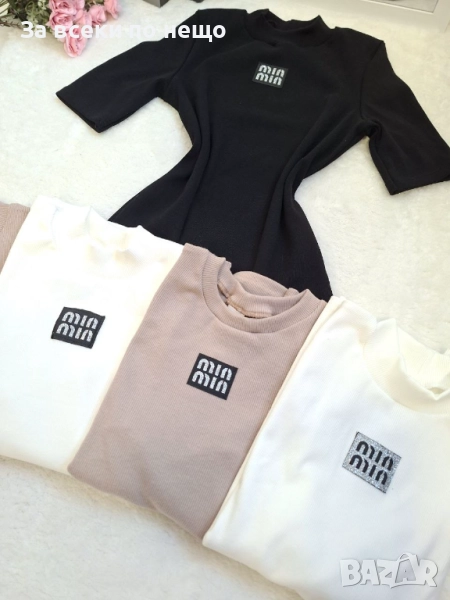 Дамска Тениска Полуполо👚Дамска Блуза С Къс Ръкав - Налични Различни Цветове Код BS-79, снимка 1