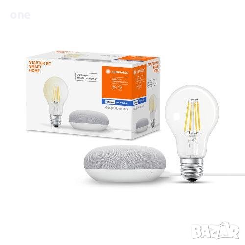 Нов Google Home mini + Ledvance filament смарт комплект, снимка 1