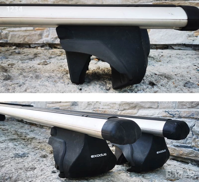 алуминиев багажник за кола напречни греди EXODUS за надлъжни рейки 135cm, снимка 1