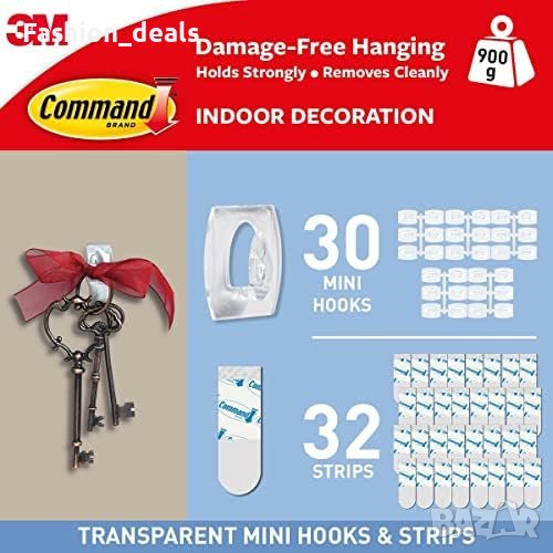 Нов Command комплект от 30 куки + 32 ленти/Декорация, снимка 1