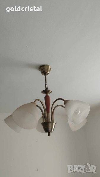 Ретро осветително тяло полилей абажур  полюлей 2 броя , снимка 1