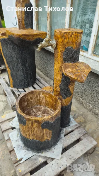 Градински чешми от щампован бетон, снимка 1