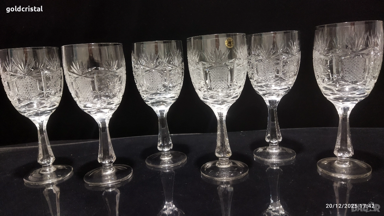 кристални чаши за вино , снимка 1