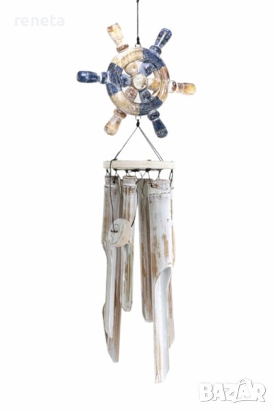 Вятърен звънец Ahelos, Рул, Дървен, Бял, снимка 1